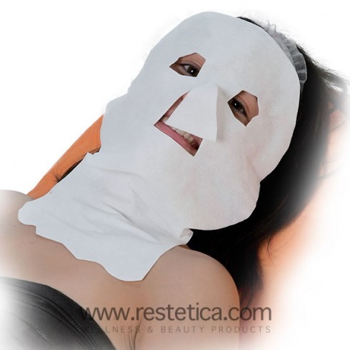 Maschera monouso per trattamenti viso e collo in tessuto non tessuto - confezione 1000 maschere
