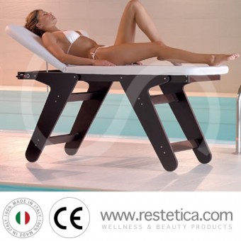 MASSAGE BED - with upholstered seat and face hole - wengé