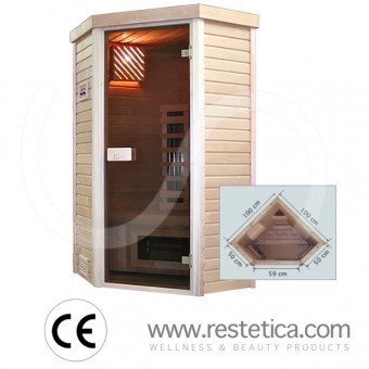 sauna ad infrarossi angolare
