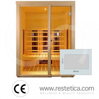 sauna ad infrarosso rettangolare