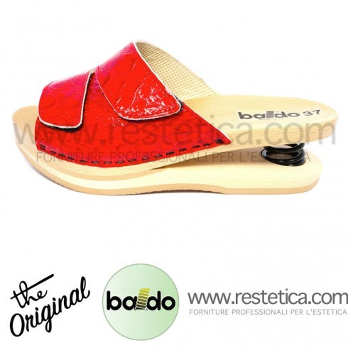Baldo Clogs with 2 Bands - Red