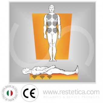 Elettrosauna 2 in 1 ideale per trattamenti sauna + area centrale vibrante per massaggio mirato e rilassante durante la sauna - dim. 180x170x140 230V