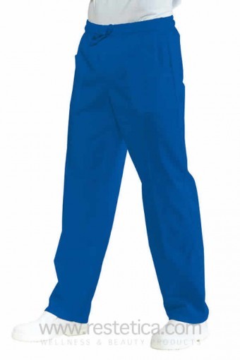 Pantalone UNISEX con elastico azzurro 100% cotone