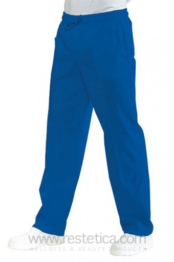 Pantalone UNISEX con elastico blu cina misto