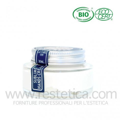 Crema mani Bio lenitiva, nutriente e riparatrice con aloe vera, karitè, foglie d'oliva e mandorle dolci - 30 ml