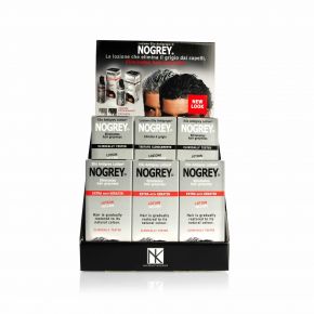 Espostiore da banco di Antigrigio per capelli Nogrey ideale per la rivendita – Contiene n.6 Nogrey (flacone da 200 ml) n.6 Nogrey Extra (flacone da 200 ml)