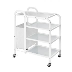 CART with double wheels - ABS shelves