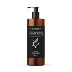 Green tea massage oil Georgie for cellulite blemishes in a 500 ml bottle