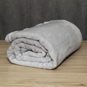 Pearl gray plaid guest blanket - size 130x160cm
