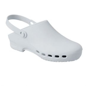 Rubber Clogs with holes - White