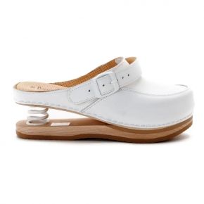 Closed Baldo Clogs with extractable sole - White