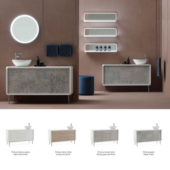 Creo H2O 1350 furniture with washbasin version by Vismara beauty SPA