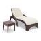 Chaise Longue lettino in resina per esterno e interno con schienale reclinabile 3 posizioni