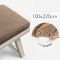 Telo lettino wellness linea CONFORT relax con elastici agli angoli 100x220cm colore fango IDH filato in cotone 100% Made in Italy