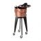 Hairdresser trolley CRASH by Artecno varnished metal container with swivel top