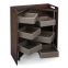 Carrello EGO 03 by Artecno mobile magico che nasconde al suo interno 6 cassetti in legno girevoli