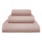 Set asciugamani Plissè in morbida spugna di cotone color rosa cipria - 400g/m² uso professionale made in Italy