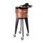 Hairdresser trolley CRASH by Artecno varnished metal container with swivel top