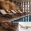 Chaise Longue sdraio in Betulla resistente all'umidità ed alle alte temperature ideale per zone termali e piscine di Hotel