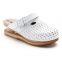 Zoccolo Baldo 5/59 Bianco chiuso con elastico e laccio appoggio piede su legno