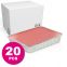 Cera a caldo titanio rosa senza utilizzo di strisce ideale per pelli secche, sensibili e delicate - confezione da 20 scatole da 1000 ml