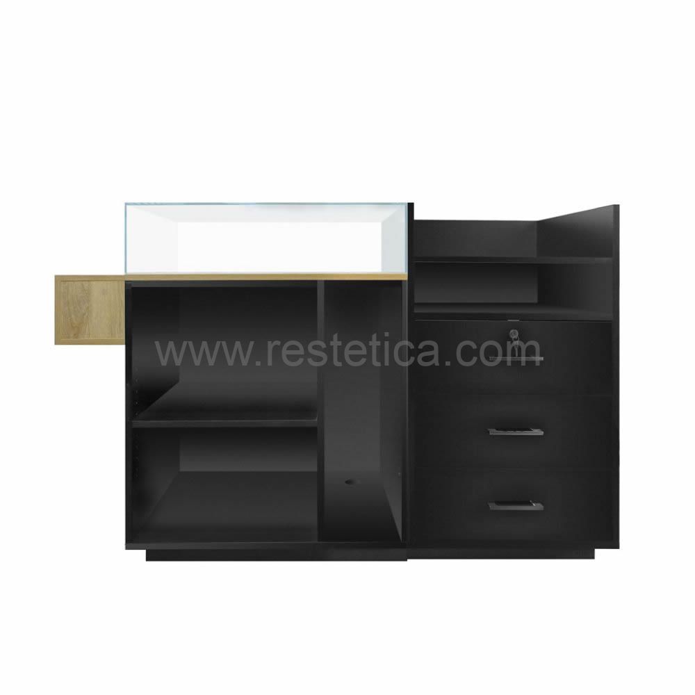Reception-desk ECHOES 160cm with gloss structure by BMP - Sku R672B